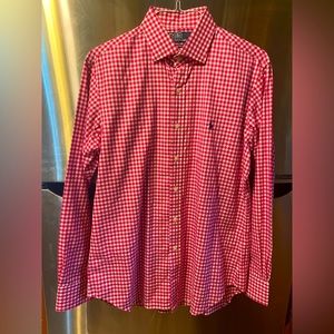 Vintage Polo~Ralph Lauren Mens Dress Shirt Size 16 - Red Plaid